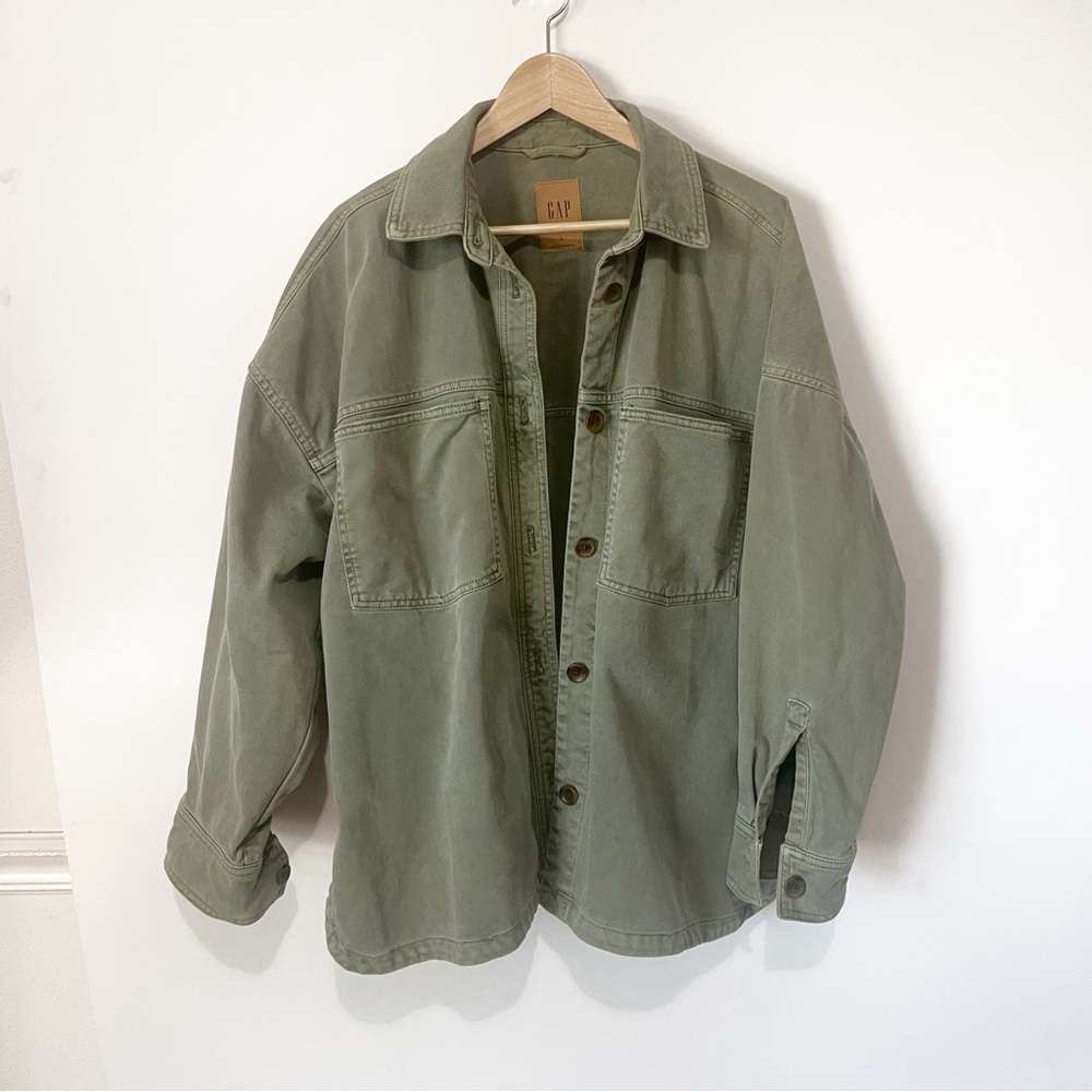GAP Olive Green Shirt Jacket L